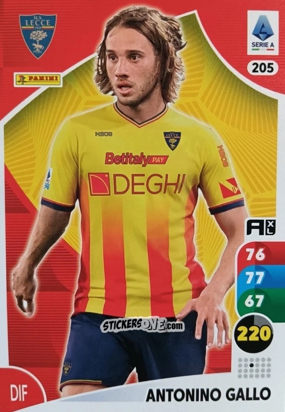 Figurina Antonino Gallo - Calciatori 2025-2026. Adrenalyn Xl n. 205 - Panini