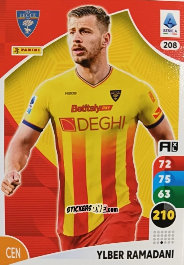 Cromo Ylber Ramadani - Calciatori 2025-2026. Adrenalyn Xl n. 208 - Panini