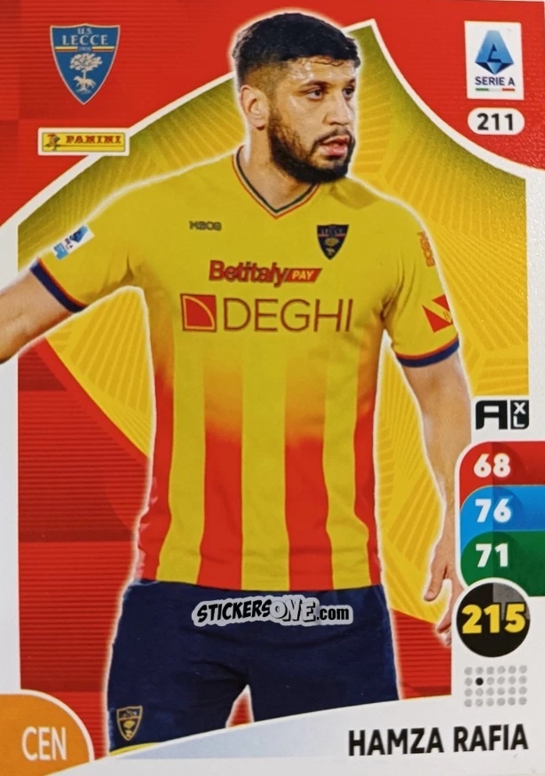 Figurina Hamza Rafia - Calciatori 2025-2026. Adrenalyn Xl n. 211 - Panini