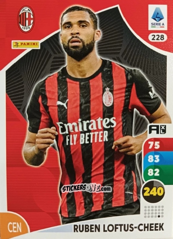 Cromo Ruben Loftus-Cheek - Calciatori 2025-2026. Adrenalyn Xl n. 228 - Panini