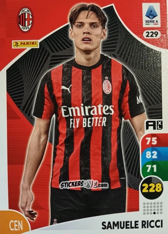 Sticker Samuele Ricci - Calciatori 2025-2026. Adrenalyn Xl n. 229 - Panini