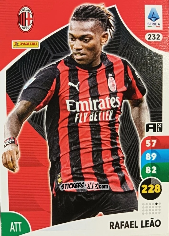 Cromo Rafael Leão - Calciatori 2025-2026. Adrenalyn Xl n. 232 - Panini
