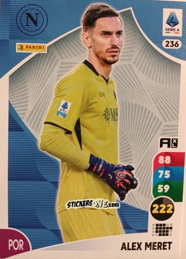 Cromo Alex Meret - Calciatori 2025-2026. Adrenalyn Xl n. 236 - Panini