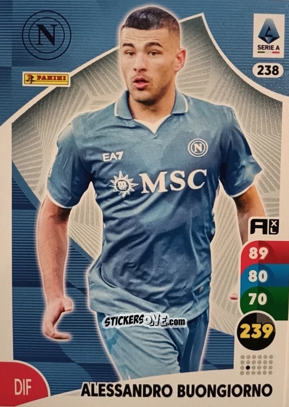 Sticker Alessandro Buongiorno - Calciatori 2025-2026. Adrenalyn Xl n. 238 - Panini