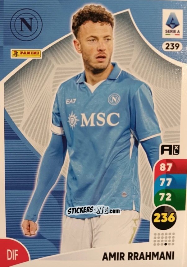 Sticker Amir Rrahmani - Calciatori 2025-2026. Adrenalyn Xl n. 239 - Panini