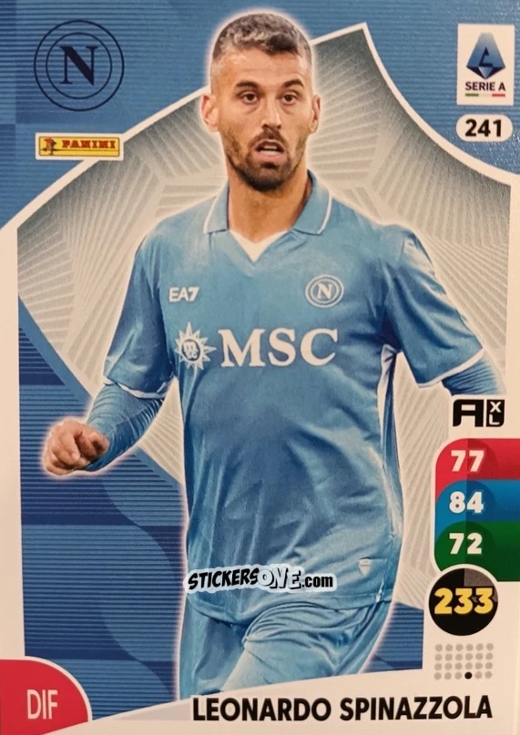 Cromo Leonardo Spinazzola - Calciatori 2025-2026. Adrenalyn Xl n. 241 - Panini