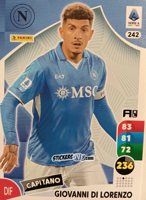 Cromo Giovanni Di Lorenzo - Calciatori 2025-2026. Adrenalyn Xl n. 242 - Panini