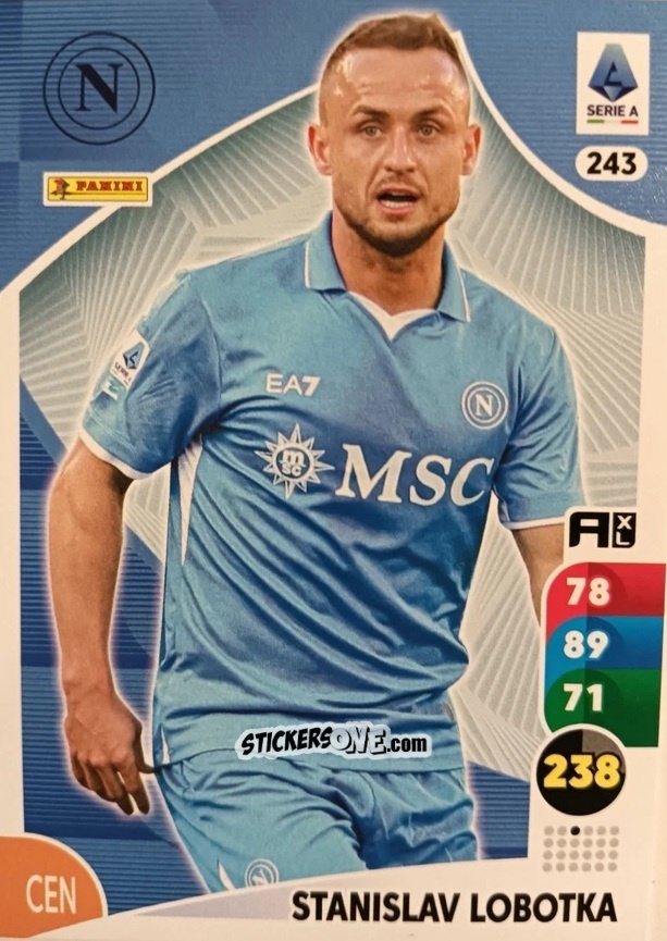 Sticker Stanislav Lobotka - Calciatori 2025-2026. Adrenalyn Xl n. 243 - Panini