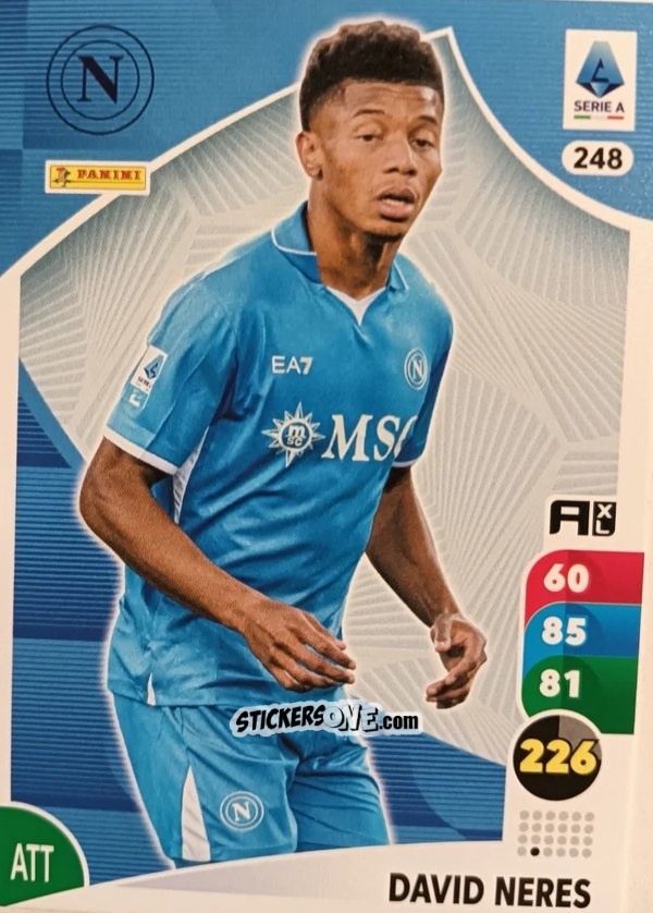Figurina David Neres - Calciatori 2025-2026. Adrenalyn Xl n. 248 - Panini