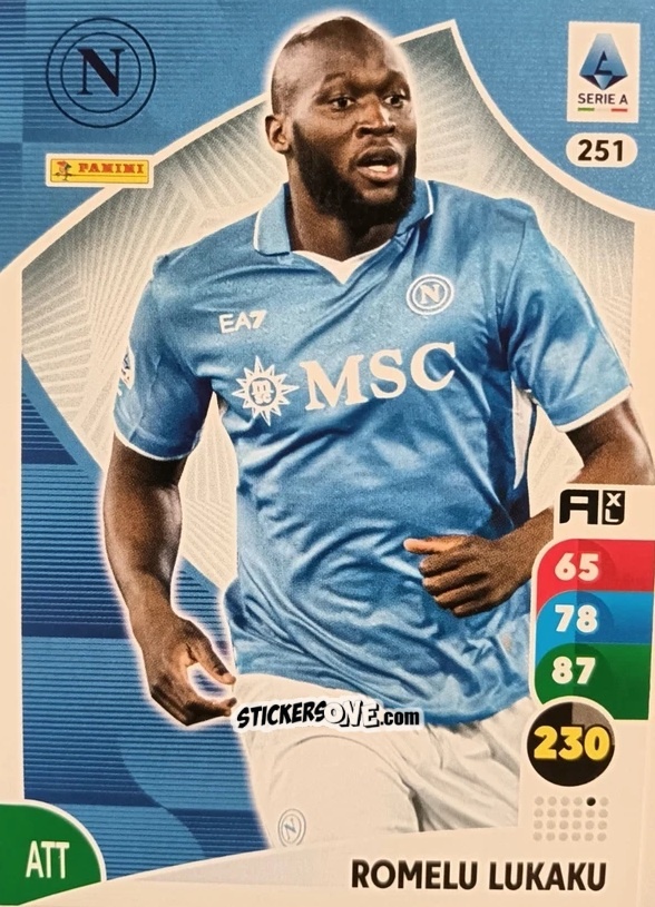 Cromo Romelu Lukaku - Calciatori 2025-2026. Adrenalyn Xl n. 251 - Panini