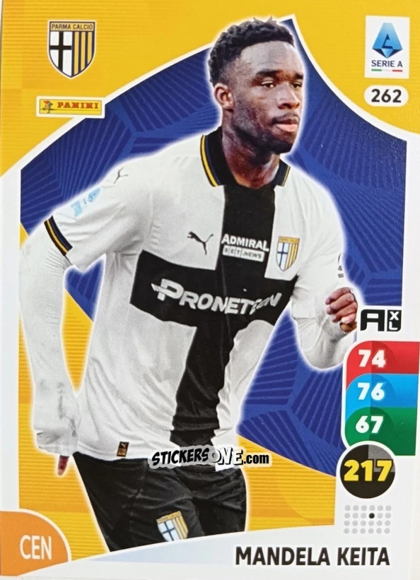 Sticker Mandela Keita - Calciatori 2025-2026. Adrenalyn Xl n. 262 - Panini