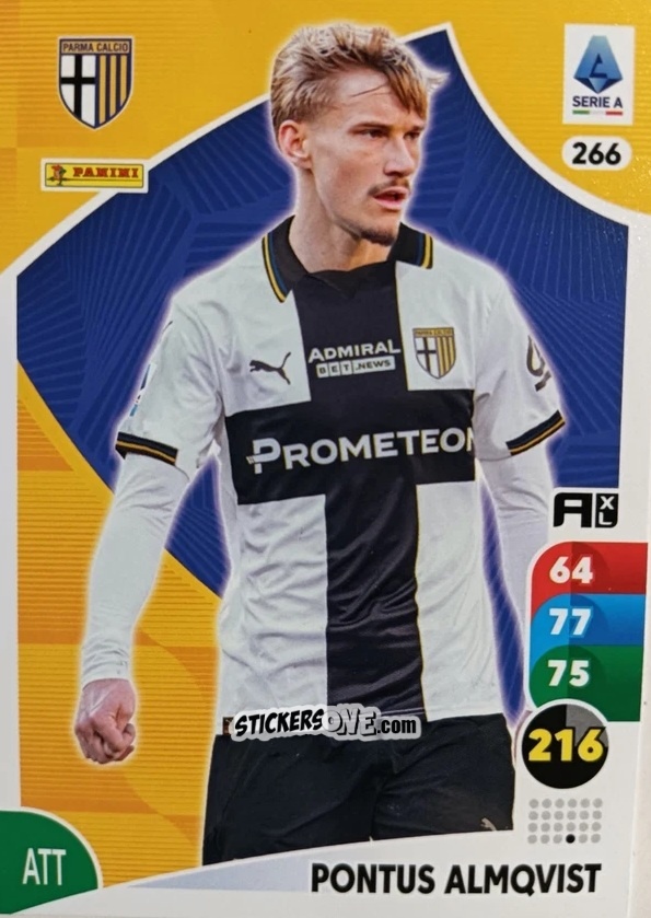 Sticker Pontus Almqvist - Calciatori 2025-2026. Adrenalyn Xl n. 266 - Panini