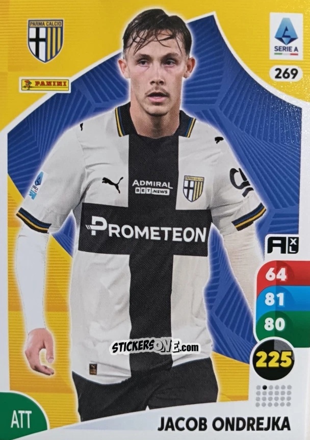 Cromo Jacob Ondrejka - Calciatori 2025-2026. Adrenalyn Xl n. 269 - Panini