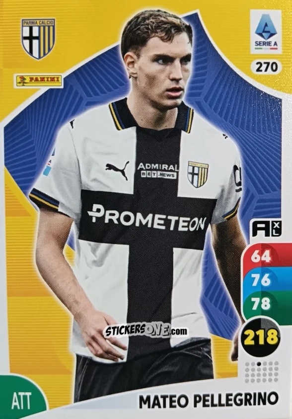 Sticker Mateo Pellegrino - Calciatori 2025-2026. Adrenalyn Xl n. 270 - Panini