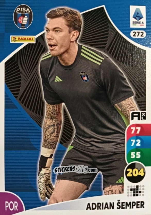 Figurina Adrian Šemper - Calciatori 2025-2026. Adrenalyn Xl n. 272 - Panini