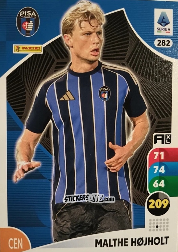 Figurina Malthe Højholt - Calciatori 2025-2026. Adrenalyn Xl n. 282 - Panini