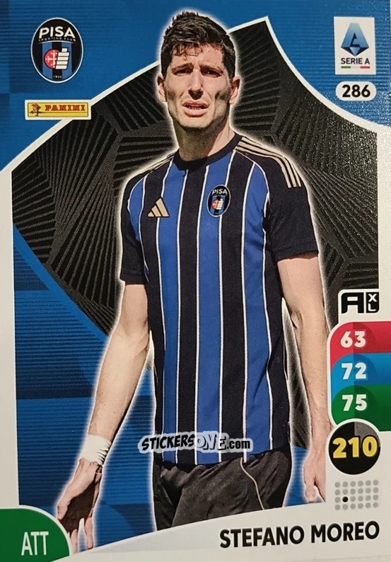Cromo Stefano Moreo - Calciatori 2025-2026. Adrenalyn Xl n. 286 - Panini