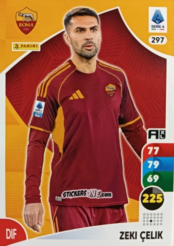 Cromo Zeki Çelik - Calciatori 2025-2026. Adrenalyn Xl n. 297 - Panini