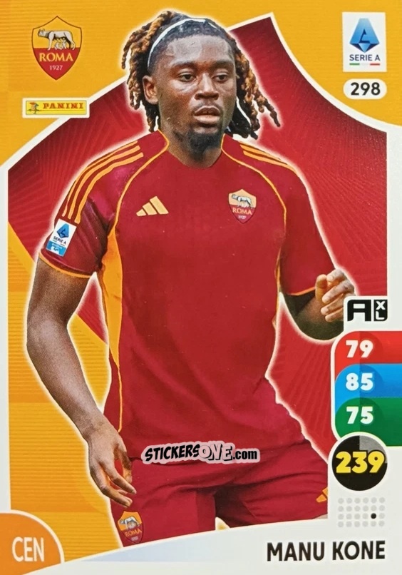 Figurina Manu Koné - Calciatori 2025-2026. Adrenalyn Xl n. 298 - Panini