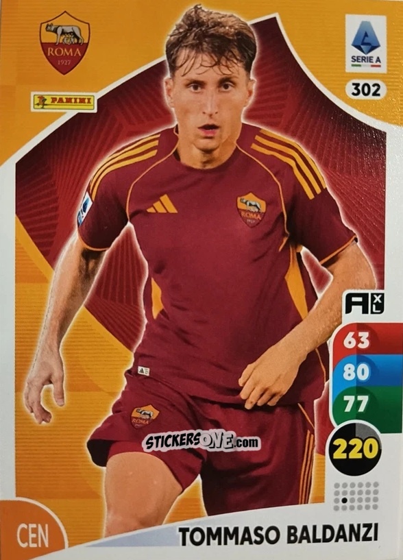 Cromo Tommaso Baldanzi - Calciatori 2025-2026. Adrenalyn Xl n. 302 - Panini