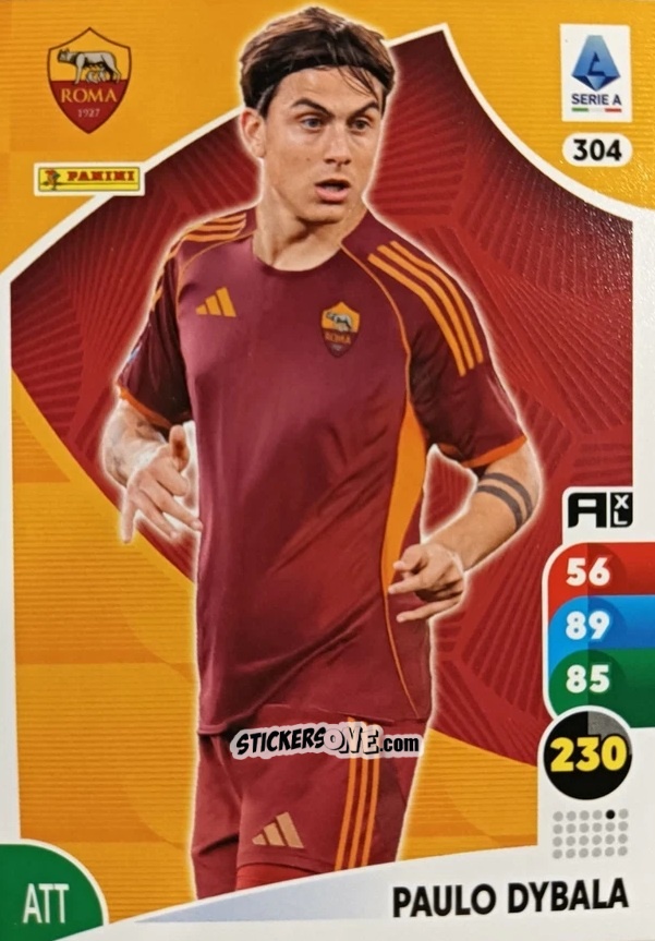 Cromo Paulo Dybala - Calciatori 2025-2026. Adrenalyn Xl n. 304 - Panini
