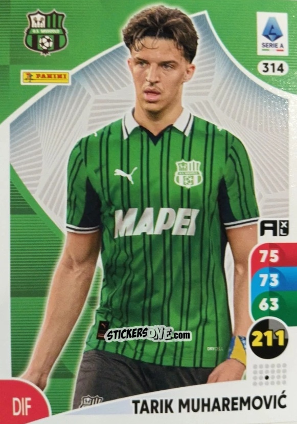 Sticker Tarik Muharemović - Calciatori 2025-2026. Adrenalyn Xl n. 314 - Panini