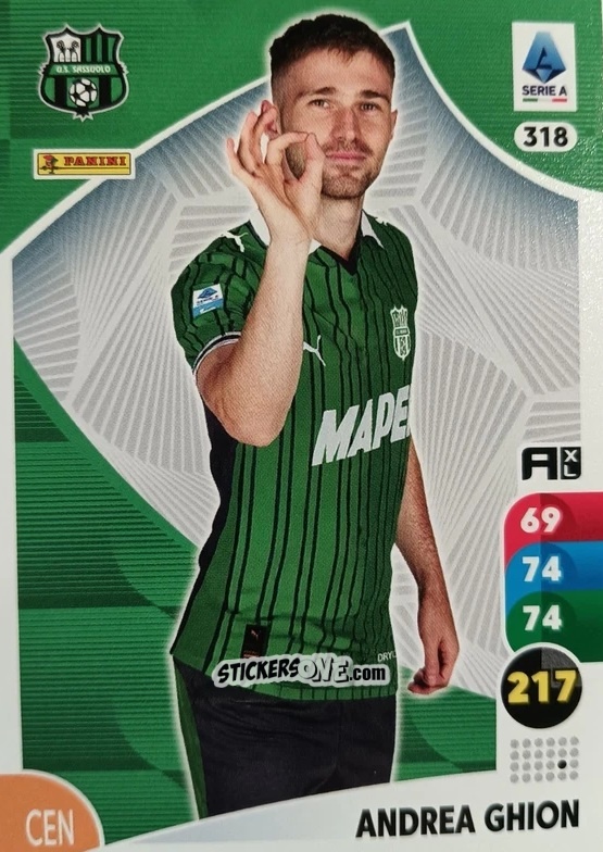 Cromo Andrea Ghion - Calciatori 2025-2026. Adrenalyn Xl n. 318 - Panini