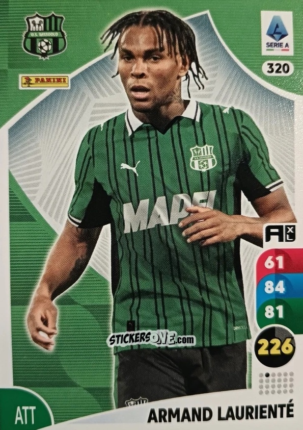 Sticker Armand Laurienté - Calciatori 2025-2026. Adrenalyn Xl n. 320 - Panini