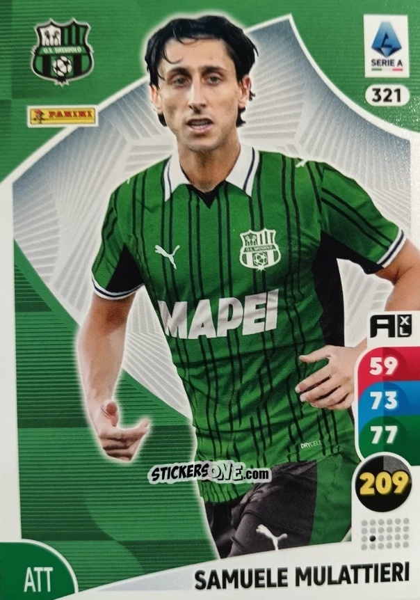Sticker Samuele Mulattieri - Calciatori 2025-2026. Adrenalyn Xl n. 321 - Panini