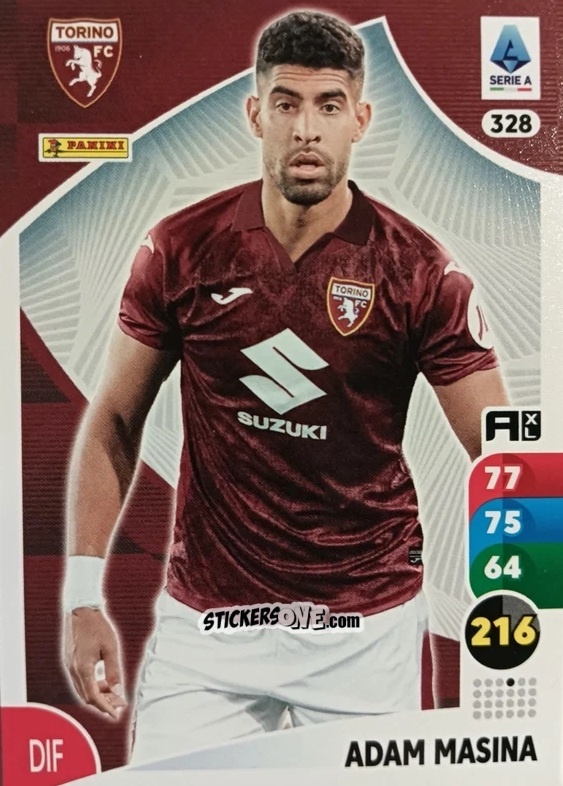 Sticker Adam Masina - Calciatori 2025-2026. Adrenalyn Xl n. 328 - Panini