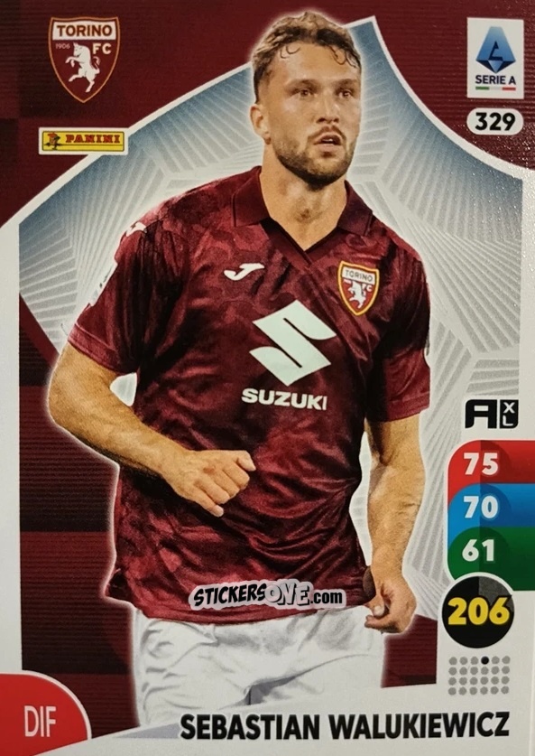 Cromo Sebastian Walukiewicz - Calciatori 2025-2026. Adrenalyn Xl n. 329 - Panini
