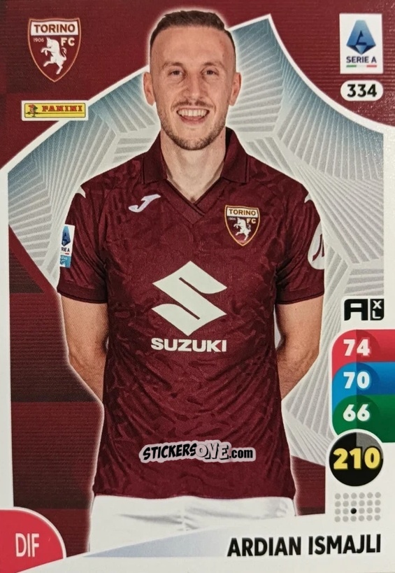 Figurina Ardian Ismajli - Calciatori 2025-2026. Adrenalyn Xl n. 334 - Panini