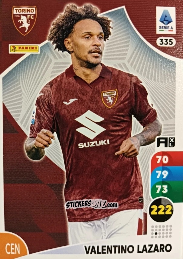 Sticker Valentino Lazaro - Calciatori 2025-2026. Adrenalyn Xl n. 335 - Panini