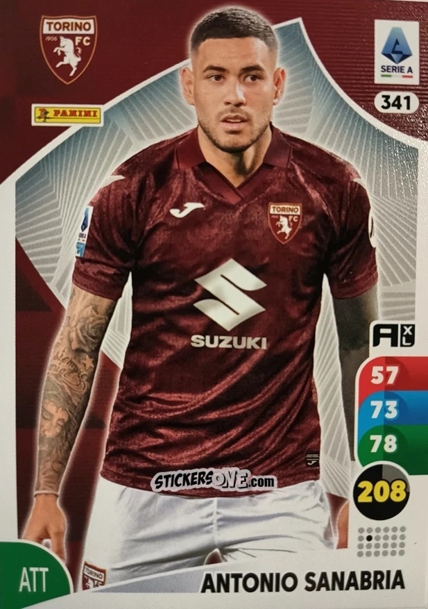 Figurina Antonio Sanabria - Calciatori 2025-2026. Adrenalyn Xl n. 341 - Panini