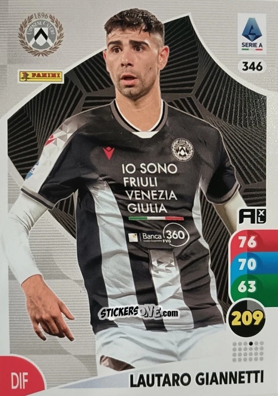 Cromo Lautaro Giannetti - Calciatori 2025-2026. Adrenalyn Xl n. 346 - Panini