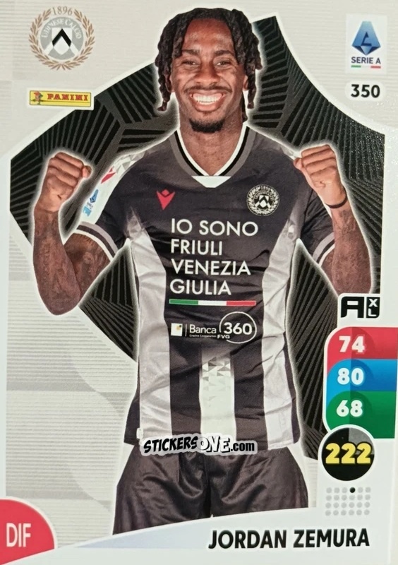 Cromo Jordan Zemura - Calciatori 2025-2026. Adrenalyn Xl n. 350 - Panini