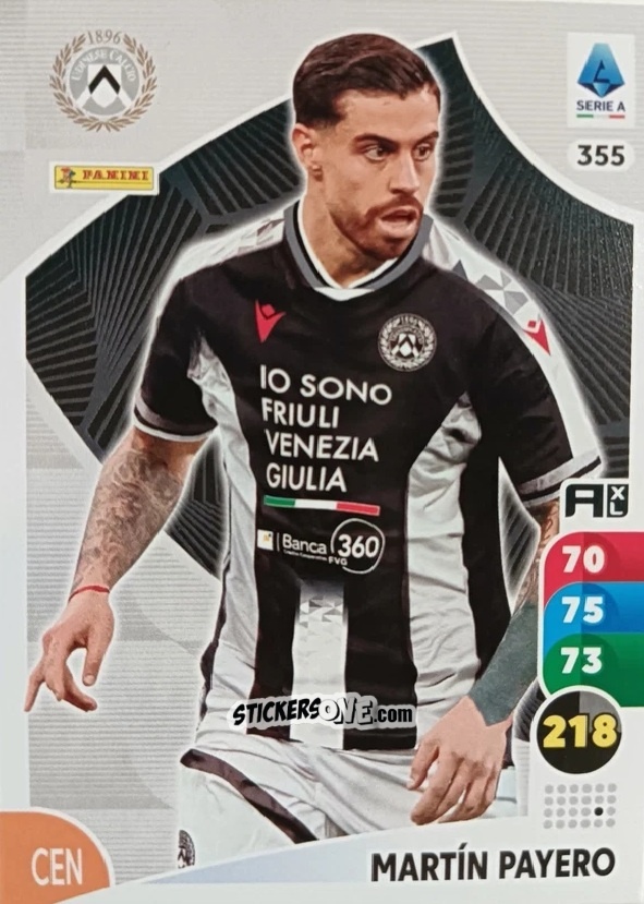 Cromo Martin Payero - Calciatori 2025-2026. Adrenalyn Xl n. 355 - Panini