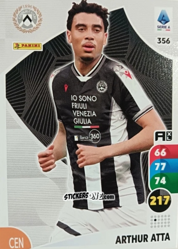 Cromo Arthur Atta - Calciatori 2025-2026. Adrenalyn Xl n. 356 - Panini
