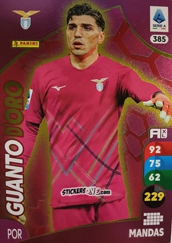 Cromo Christos Mandas - Calciatori 2025-2026. Adrenalyn Xl n. 385 - Panini