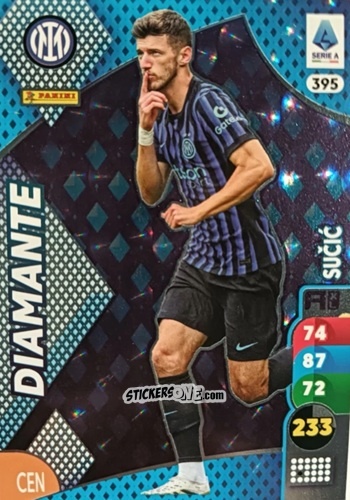 Figurina Petar Sučić - Calciatori 2025-2026. Adrenalyn Xl n. 395 - Panini