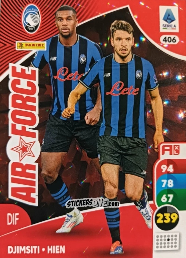 Cromo Berat Djimsiti / Isak Hien - Calciatori 2025-2026. Adrenalyn Xl n. 406 - Panini