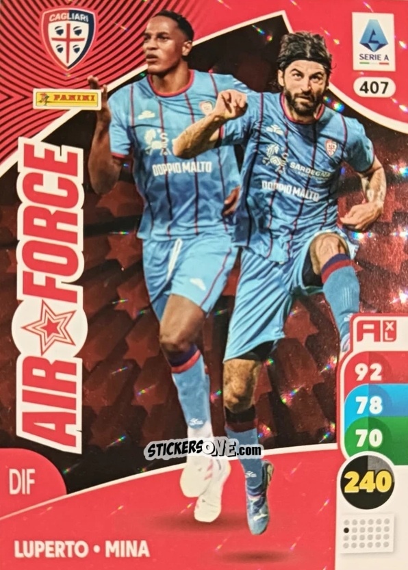 Sticker Sebastiano Luperto / Yerry Mina - Calciatori 2025-2026. Adrenalyn Xl n. 407 - Panini
