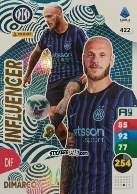 Sticker Federico Dimarco - Calciatori 2025-2026. Adrenalyn Xl n. 422 - Panini
