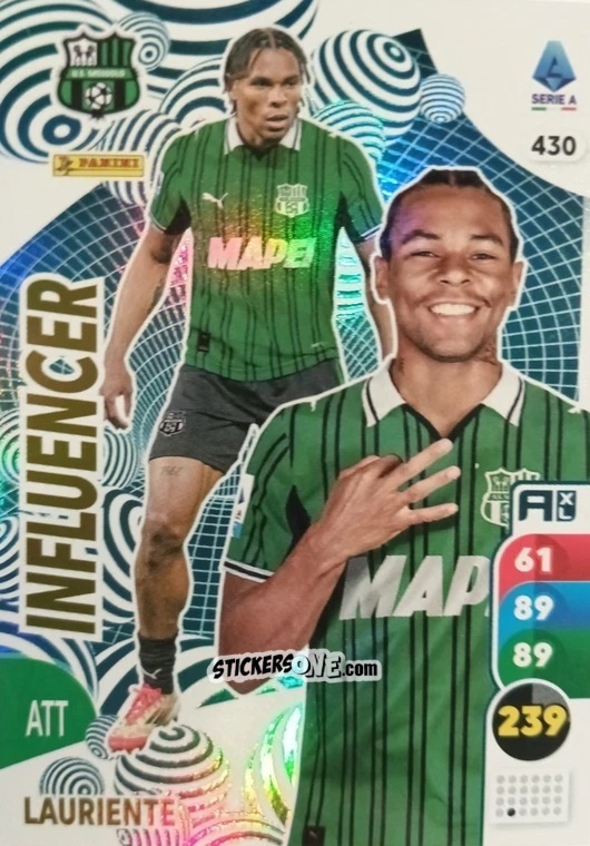 Sticker Armand Laurienté - Calciatori 2025-2026. Adrenalyn Xl n. 430 - Panini