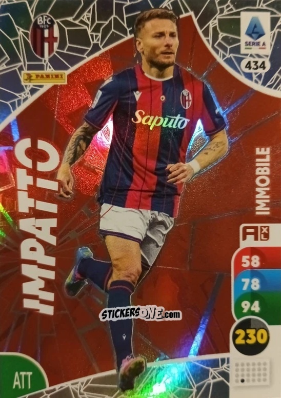 Figurina Ciro Immobile - Calciatori 2025-2026. Adrenalyn Xl n. 434 - Panini