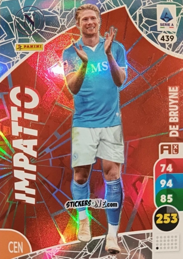Cromo Kevin De Bruyne - Calciatori 2025-2026. Adrenalyn Xl n. 439 - Panini