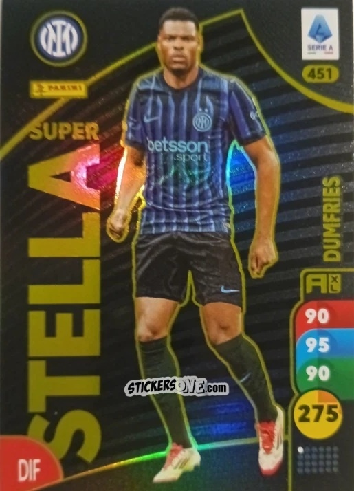 Sticker Denzel Dumfries - Calciatori 2025-2026. Adrenalyn Xl n. 451 - Panini