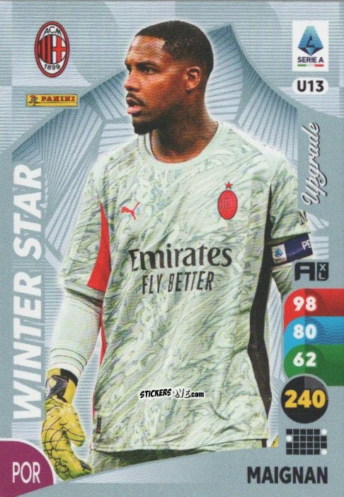 Figurina Mike Maignan - Calciatori 2025-2026. Adrenalyn Xl n. U13 - Panini