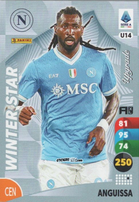 Sticker Frank Anguissa - Calciatori 2025-2026. Adrenalyn Xl n. U14 - Panini