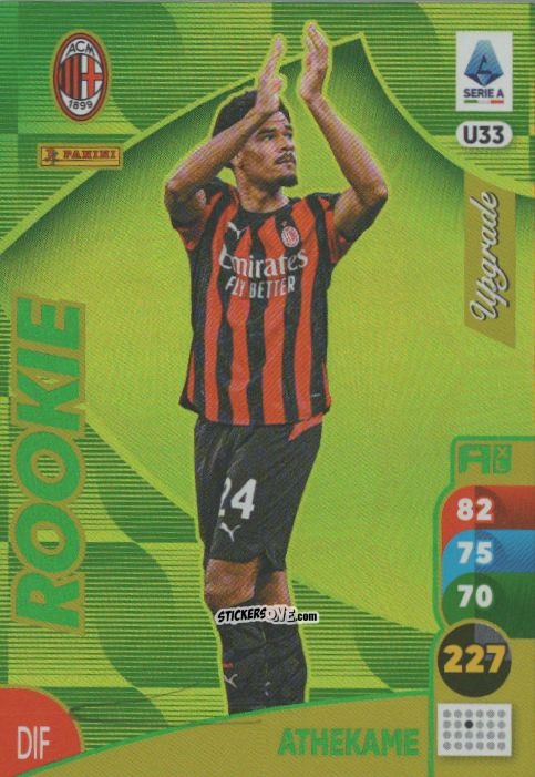 Cromo Zachary Athekame - Calciatori 2025-2026. Adrenalyn Xl n. U33 - Panini